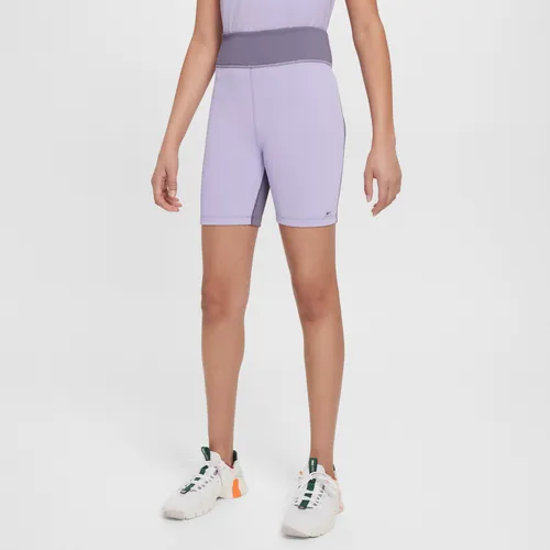 Nike One Dri-FIT Bike-Shorts für Mädchen - Lila