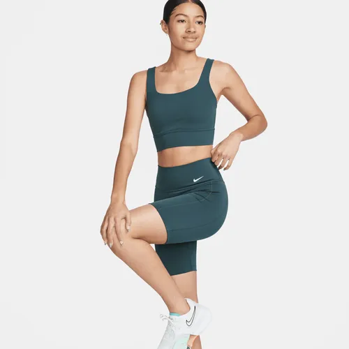 Nike One Leak Protection: Periodensichere Bike-Shorts mit mittelhohem Bund für Damen (ca. 18 cm) - Grün