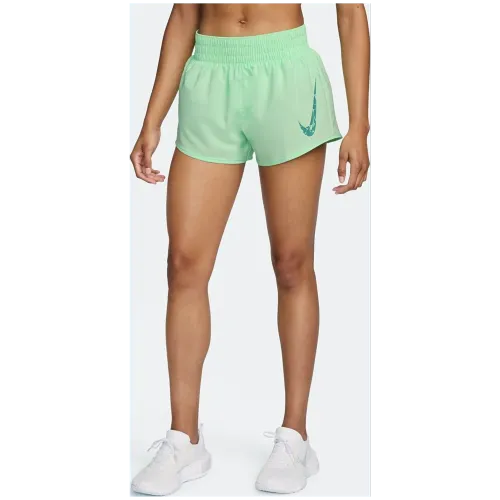 Nike One Swoosh Dri-Fit Mid-Rise-Lined Damen grün