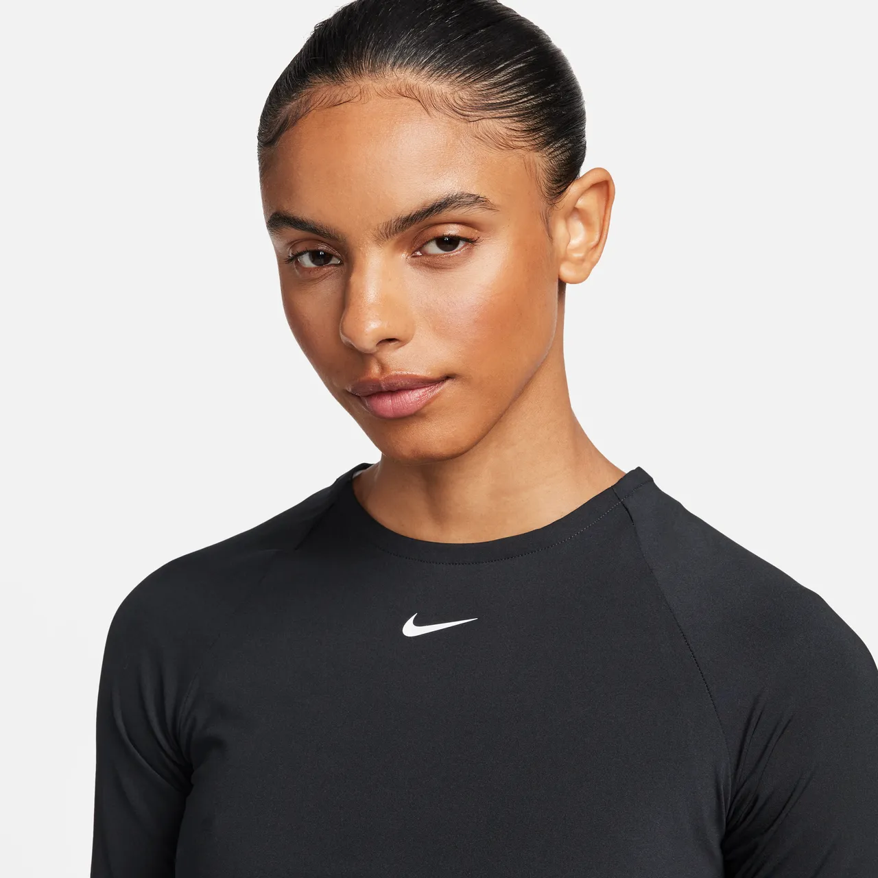 Nike Pro 365 Dri-FIT verkürztes Longsleeve-Oberteil für Damen - Schwarz