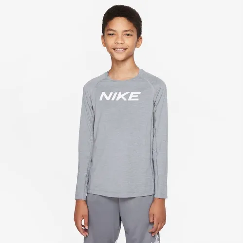 Nike Pro Trainingsshirt Dri-FIT - Grau/Weiß Kinder