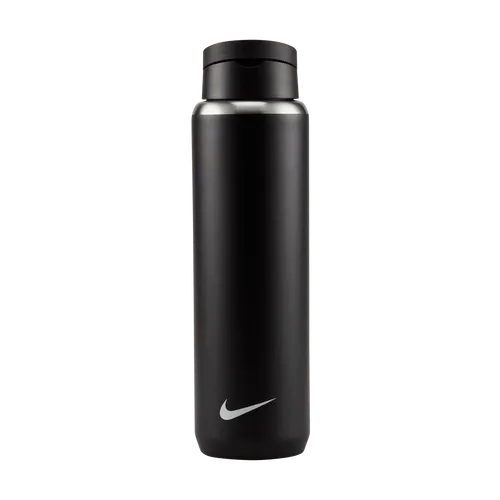 Nike Recharge Trinkflasche aus Edelstahl mit Trinkhalm (710 ml) - Schwarz