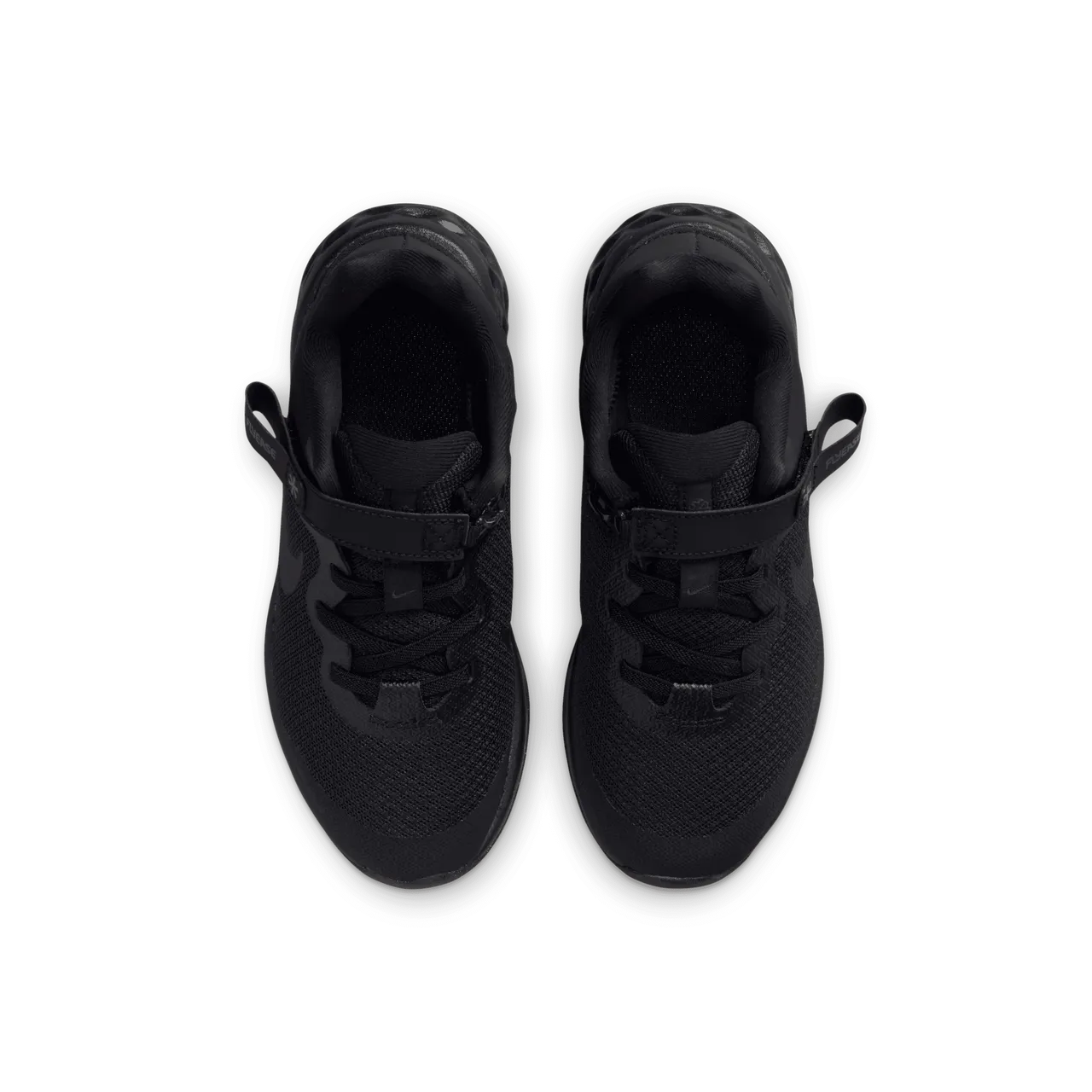 Nike Revolution 6 FlyEase Schuhe für einfaches Anziehen/Ausziehen für jüngere Kinder - Schwarz