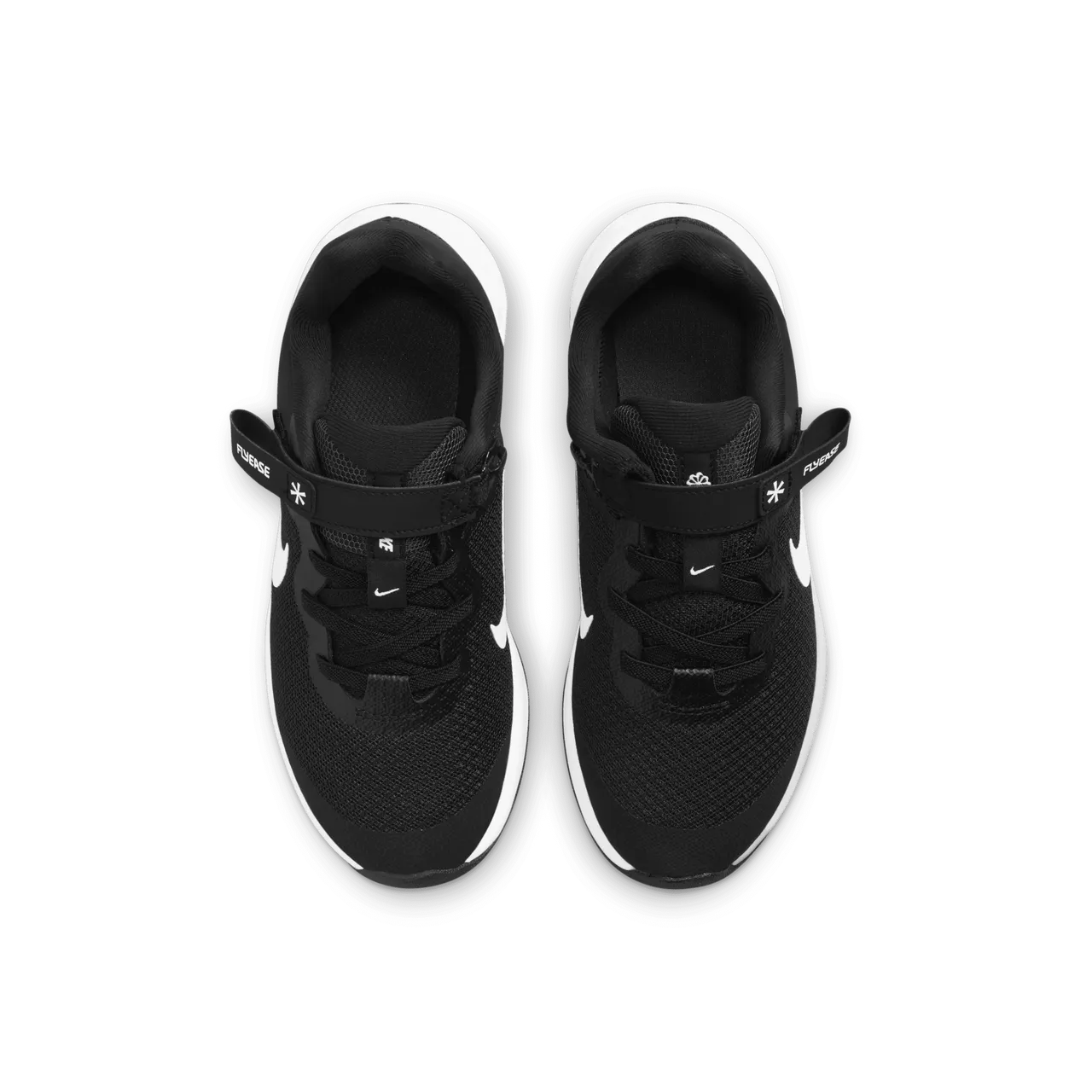 Nike Revolution 6 FlyEase Schuhe für einfaches Anziehen/Ausziehen für jüngere Kinder - Schwarz