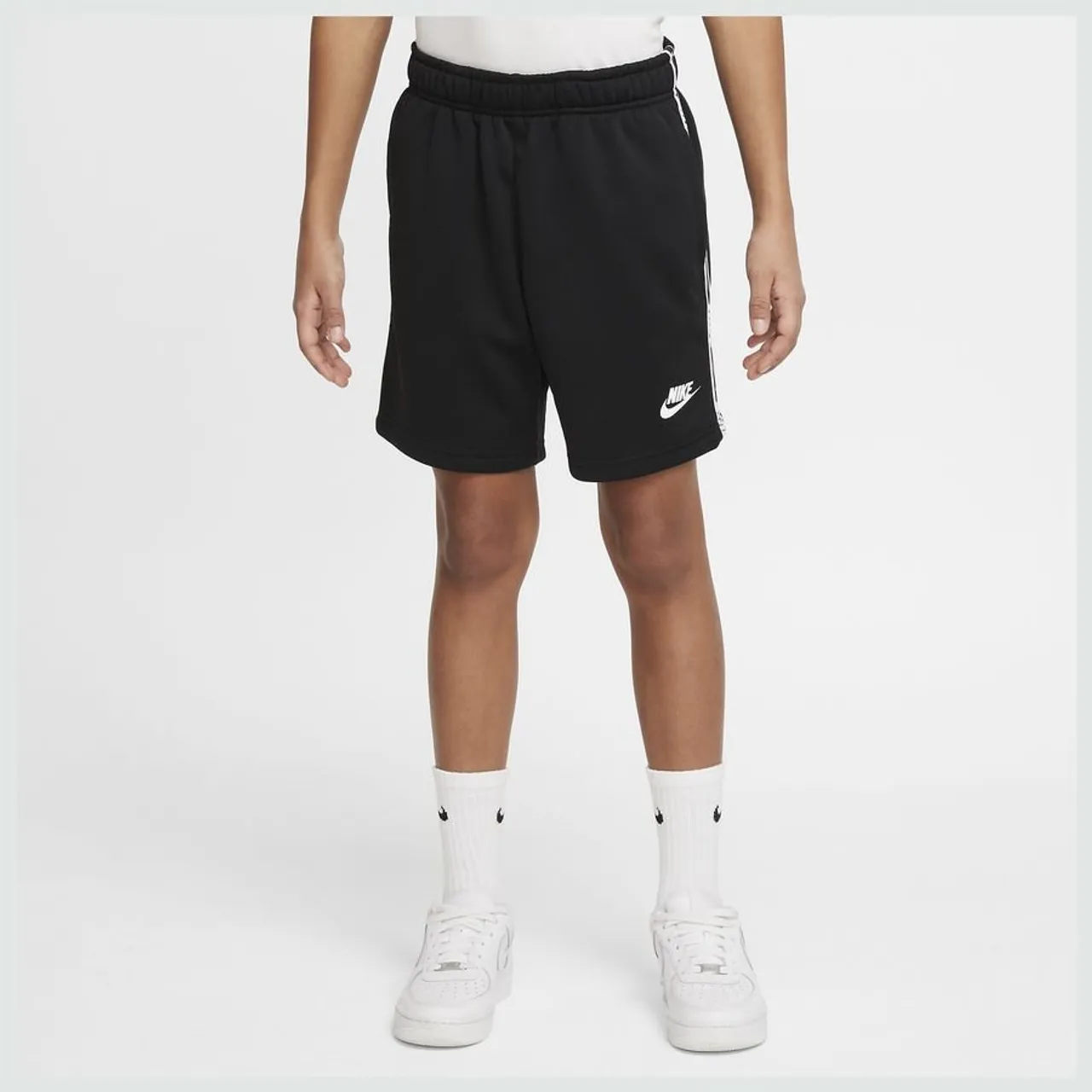 Nike Shorts Repeat - Schwarz/Weiß Kinder