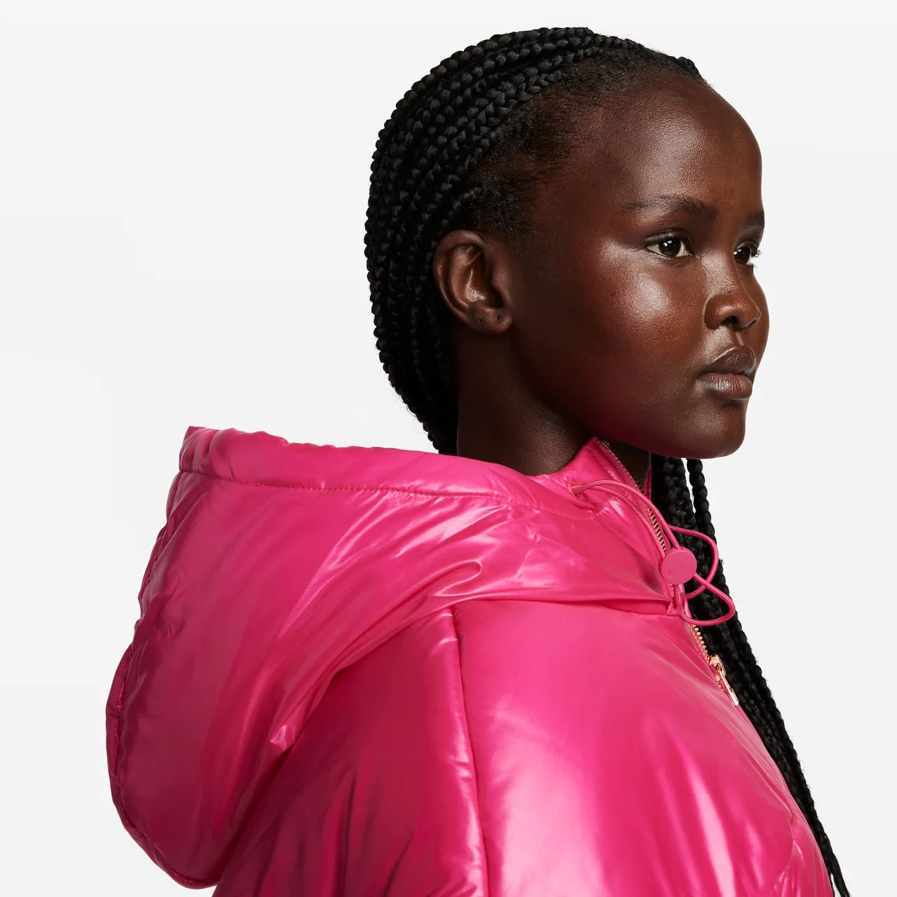 Nike Sportswear Classic Puffer Shine Therma-FIT Jacke mit lockerer Passform für Damen - Pink