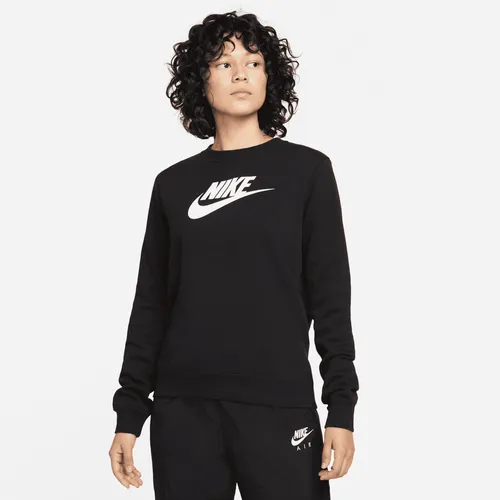 Nike Sportswear Club Fleece Damen-Sweatshirt mit Logo und Rundhalsausschnitt - Schwarz