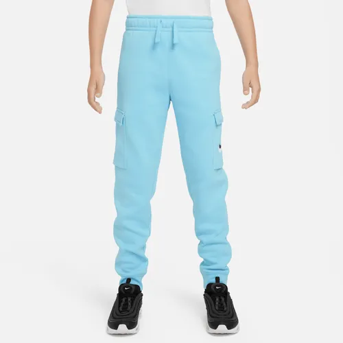 Nike Sportswear Fleece-Cargohose mit Grafik für ältere Kinder (Jungen) - Blau