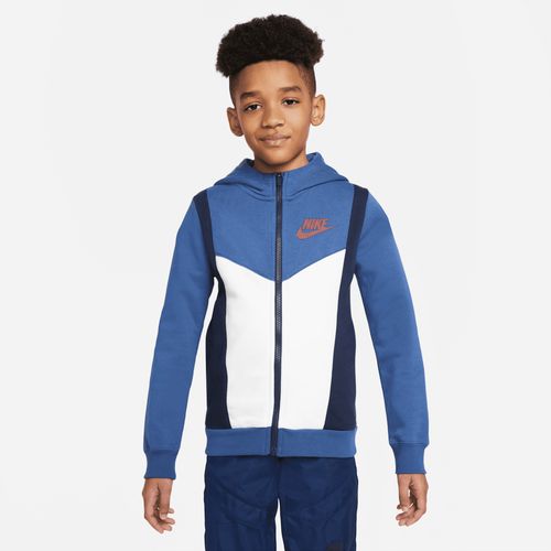 Nike Sportswear Fleece-Hoodie mit durchgehendem Reißverschluss für ältere Kinder (Jungen) - Blau