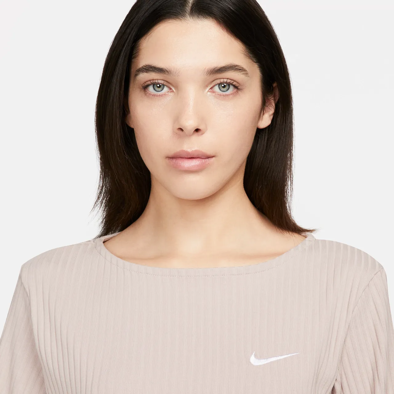 Nike Sportswear geripptes Jersey-Langarmoberteil für Damen - Braun