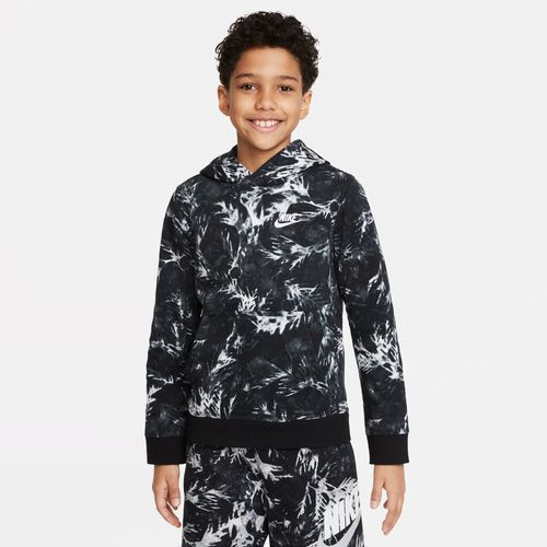 Nike Sportswear Hoodie aus French-Terry-Material mit Print für ältere Kinder (Jungen) - Schwarz