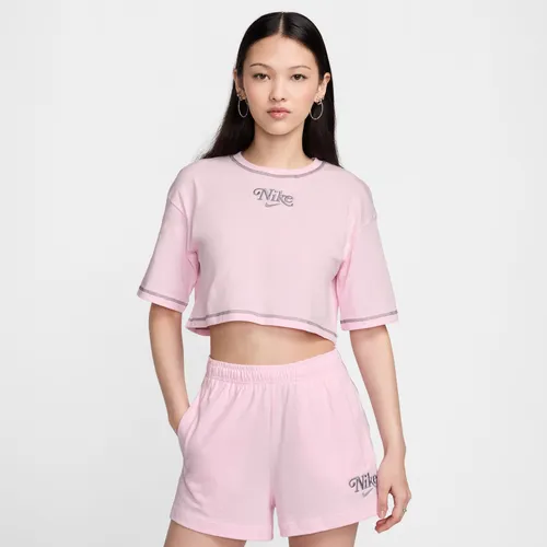 Nike Sportswear Kurz-T-Shirt für Damen - Pink