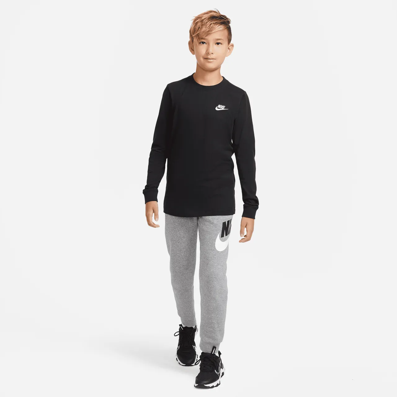 Nike Sportswear Langarm-T-Shirt für ältere Kinder (Jungen) - Schwarz