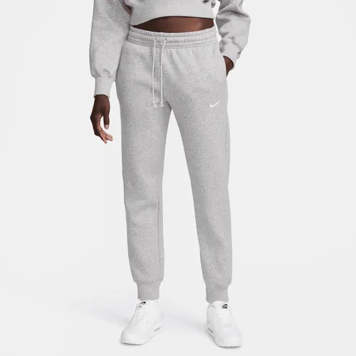 Nike Sportswear Phoenix Fleece Damen-Trainingshose mit mittelhohem Bund - Grau