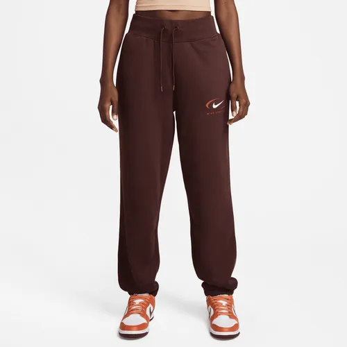 Nike Sportswear Phoenix Fleece extragroße Damenhose mit hohem Bund - Braun