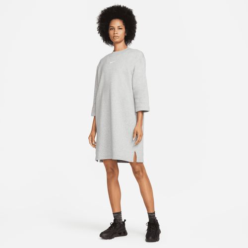 Nike Sportswear Phoenix Fleece extragroßer Fleece-Hoodie mit 3/4-Ärmel für Damen - Grau
