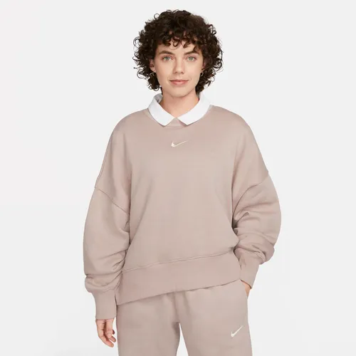 Nike Sportswear Phoenix Fleece Over-Oversized Rundhals-Sweatshirt für Damen - Braun
