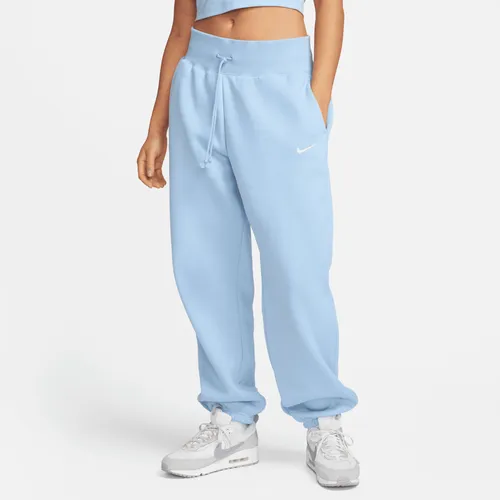 Nike Sportswear Phoenix Fleece Oversize-Trainingshose mit hohem Taillenbund für Damen - Blau