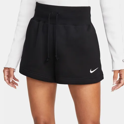 Nike Sportswear Phoenix Fleece Shorts mit lockerer Passform und hohem Taillenbund für Damen - Schwarz