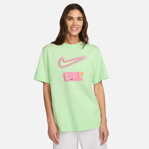 Nike Sportswear T-Shirt mit Grafik für Damen - Grün