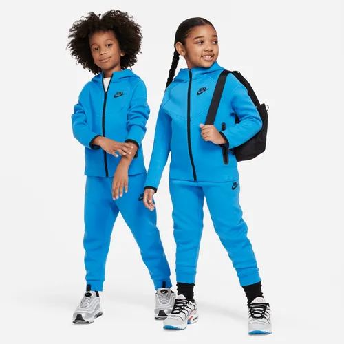 Nike Sportswear Tech Fleece Full-Zip Set 2-teiliges Hoodie-Set für jüngere Kinder - Blau