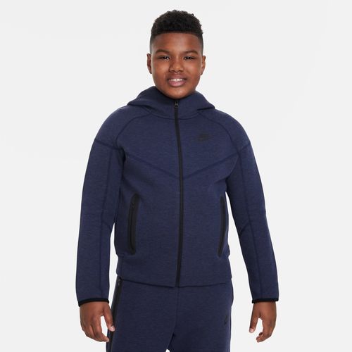Nike Sportswear Tech Fleece Hoodie mit durchgehendem Reißverschluss für ältere Kinder (Jungen) (erweiterte Größe) - Blau