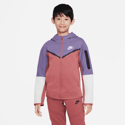Nike Sportswear Tech Fleece Hoodie mit durchgehendem Reißverschluss für ältere Kinder (Jungen) - Lila