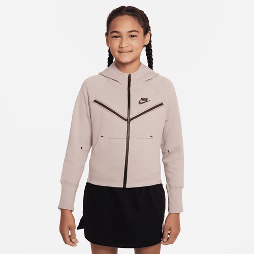Nike Sportswear Tech Fleece Hoodie mit durchgehendem Reißverschluss für ältere Kinder (Mädchen) - Braun