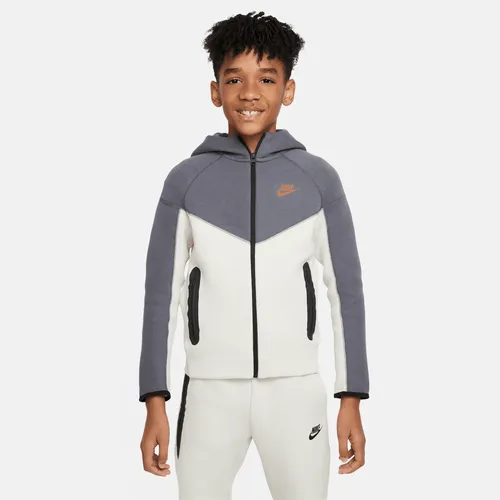 Nike Sportswear Tech Fleece Kapuzenjacke für ältere Kinder (Jungen) - Grau