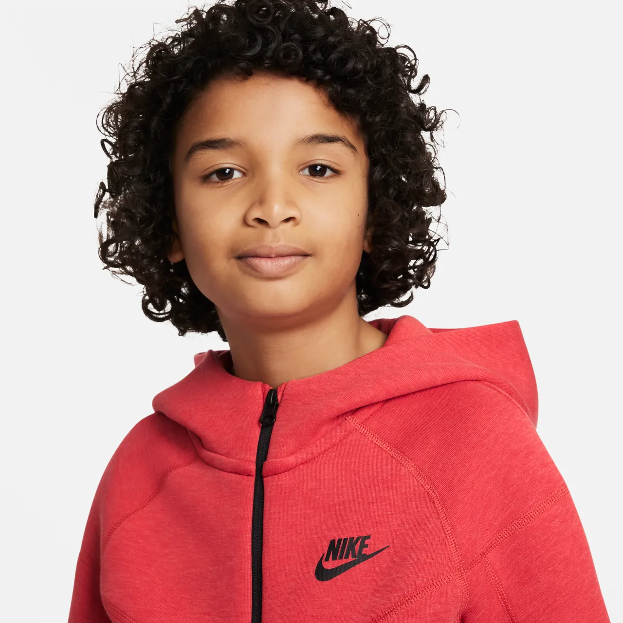 Nike Sportswear Tech Fleece Kapuzenjacke für ältere Kinder (Jungen) - Rot