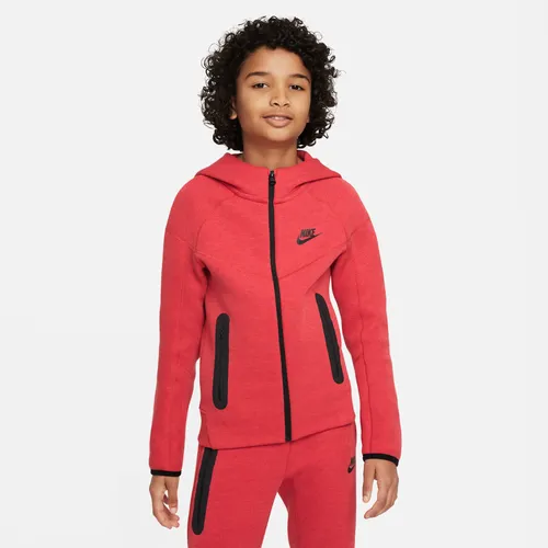 Nike Sportswear Tech Fleece Kapuzenjacke für ältere Kinder (Jungen) - Rot