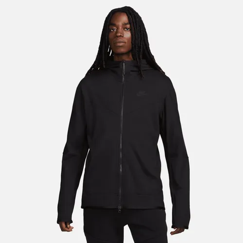 Nike Sportswear Tech Fleece Lightweight Hoodie-Sweatshirt mit durchgehendem Reißverschluss für Herren - Schwarz