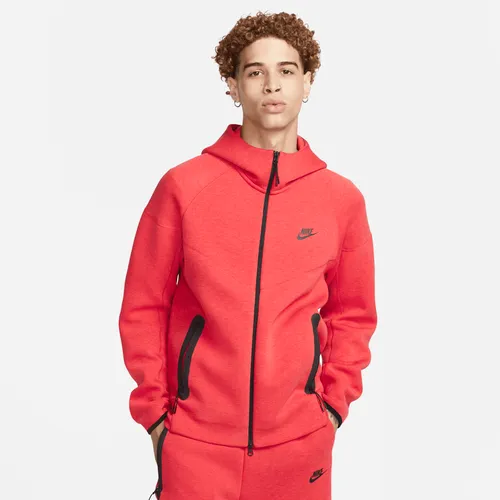 Nike Sportswear Tech Fleece Windrunner Herren-Hoodie mit durchgehendem Reißverschluss - Rot