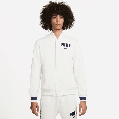 Nike Sportswear Varsity-Retro-Fleece-Jacke für Herren - Grau