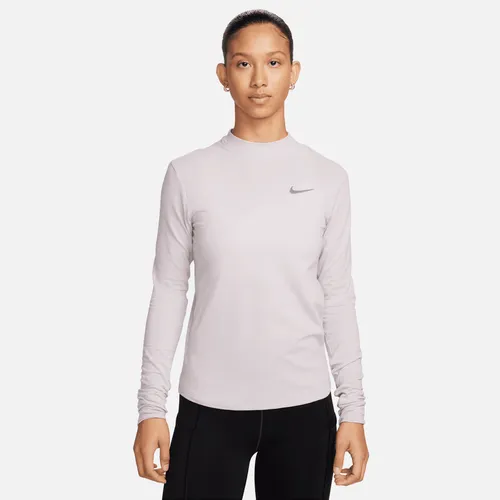 Nike Swift Dri-FIT Longsleeve-Laufshirt mit Stehkragen für Damen - Lila