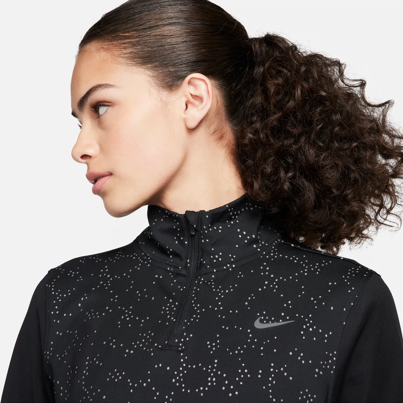 Nike Swift Laufoberteil mit Viertelreißverschluss für Damen - Schwarz