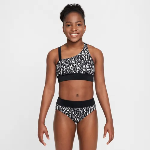 Nike Swim Wild Asymmetrischer Monokini für ältere Kinder (Mädchen) - Grau