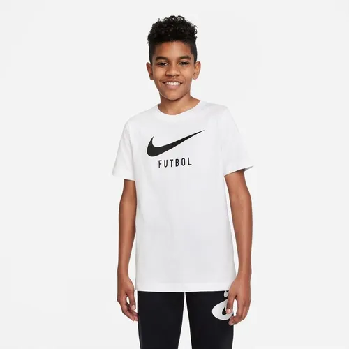 Nike T-Shirt NSW Swoosh - Weiß/Schwarz Kinder