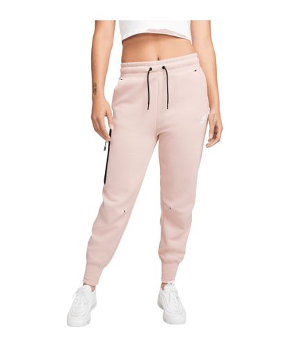 Nike Tech Fleece Jogginghose Damen Pink Weiss F601