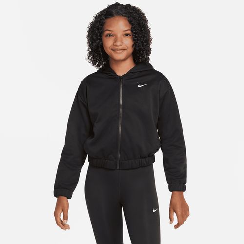 Nike Therma-FIT Hoodie mit durchgehendem Reißverschluss für ältere Kinder (Mädchen) - Schwarz