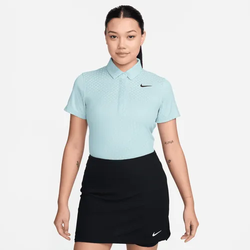 Nike Tour Dri-FIT-ADV-Kurzarm-Golf-Poloshirt für Damen - Blau