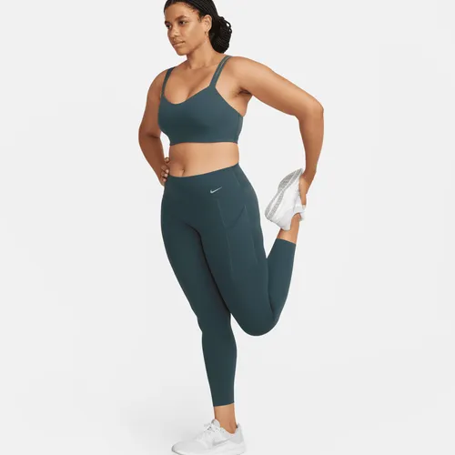 Nike Universa 7/8-Leggings mit mittlerem Halt, mittelhohem Bund und Taschen für Damen - Grün