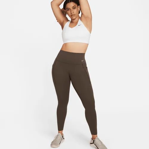 Nike Universa Leggings in voller Länge mit Taschen, mittlerem Halt und hohem Bund für Damen - Braun