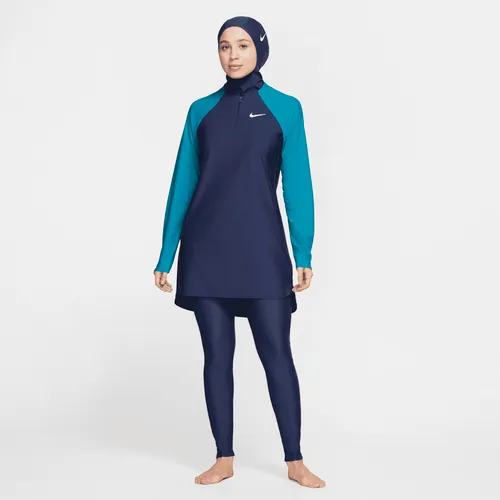 Nike Victory schmale Schwimm-Leggings mit durchgehendem Schutz für Damen - Blau