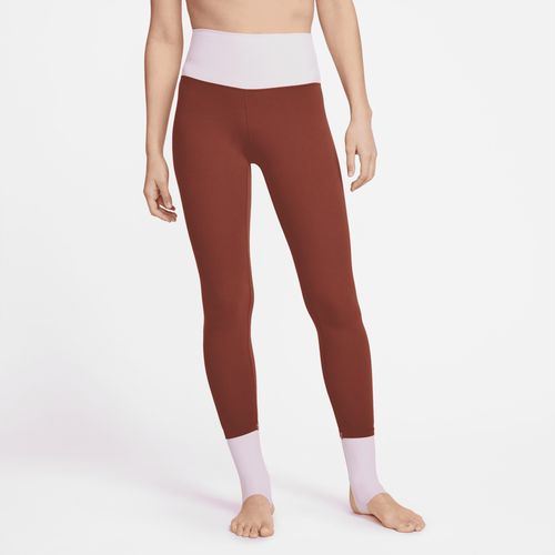 Nike Yoga Luxe 7/8-Leggings mit Blockfarbendesign und hohem Taillenbund für Damen - Braun