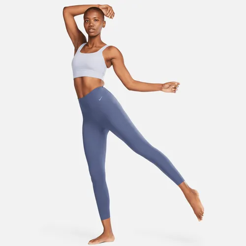 Nike Zenvy 7/8-Leggings mit sanftem Halt und hohem Taillenbund für Damen - Blau