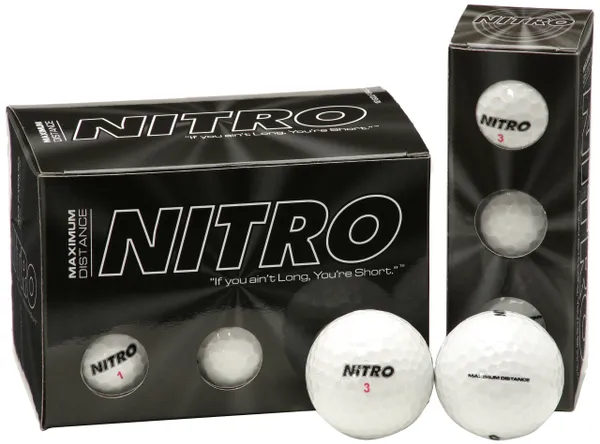 Nitro Maximale Entfernung Golf Bälle (12 Stück) – Weiß