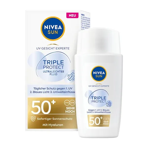 NIVEA - NIVEA SUN UV Gesicht Triple Protect Ultraleichtes Fluid Sonnenschutz 40 ml