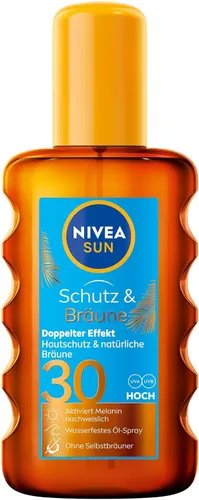 NIVEA SUN Schutz & Bräune Sonnenöl Spray LSF 30 (200 ml)