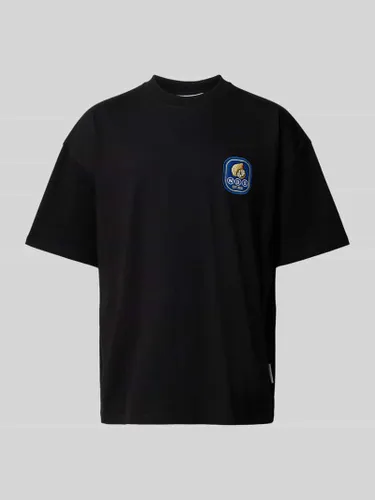 No Bystanders T-Shirt mit Label-Stitching in Black